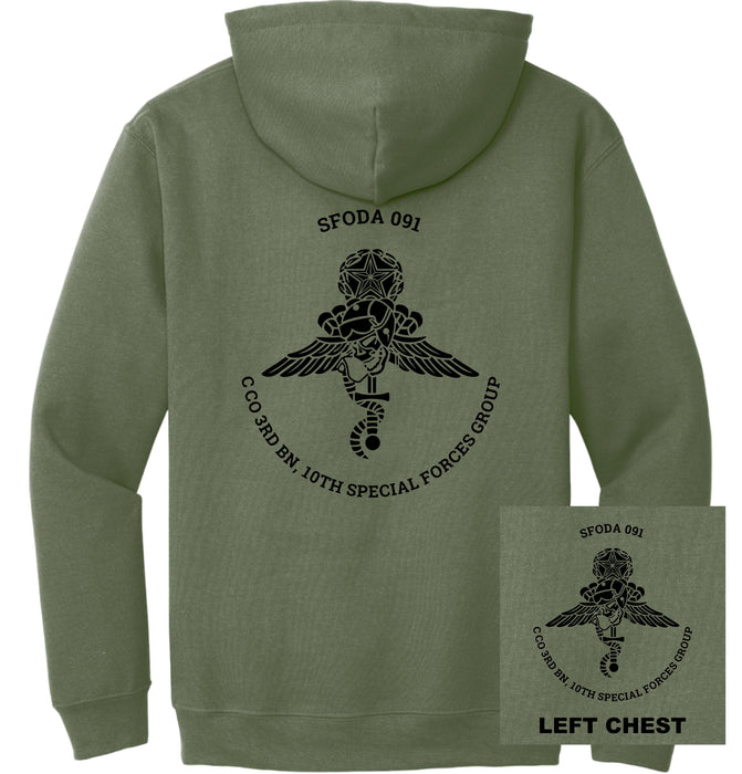 US Army - Special Forces 10th SFG ODA 091 3rd Bn Charlie Co Hoodie