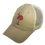 South Carolina Palmetto & Moon - Khaki & Ivory Mesh Back Hat