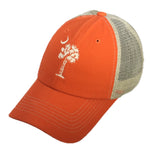 South Carolina Palmetto & Moon - Orange & Ivory Mesh Back Hat